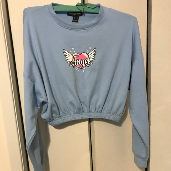 Streetwear Society Ladies Long Sleeved Blue Top Size Small - Picture 1 of 2